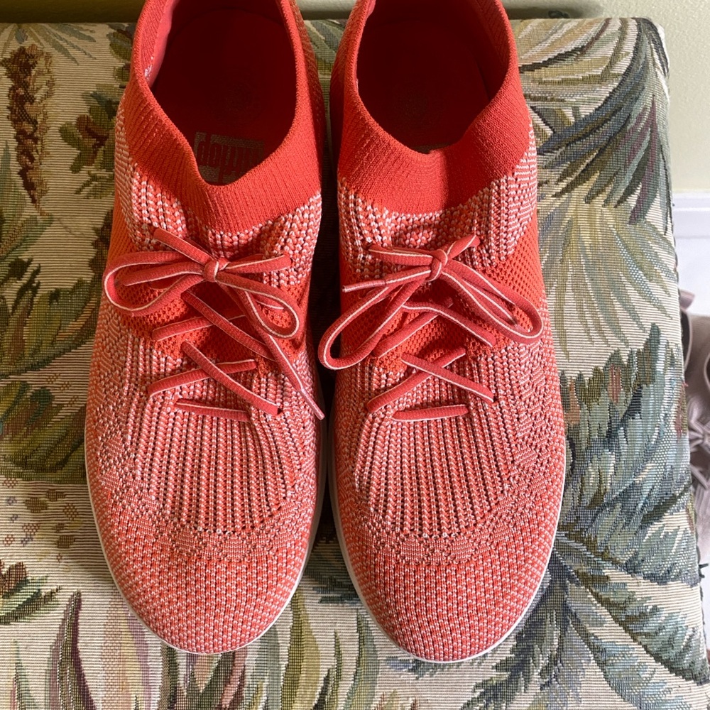 Fit Flop Orange Knit Women's Sneakers 9